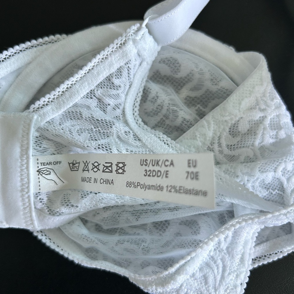 White Lace Underwire Bra - Women's Intimates - Picture 9 of 9